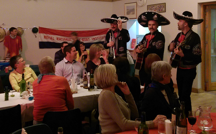 The Beano Burrito Band entertain at the Mexican evening