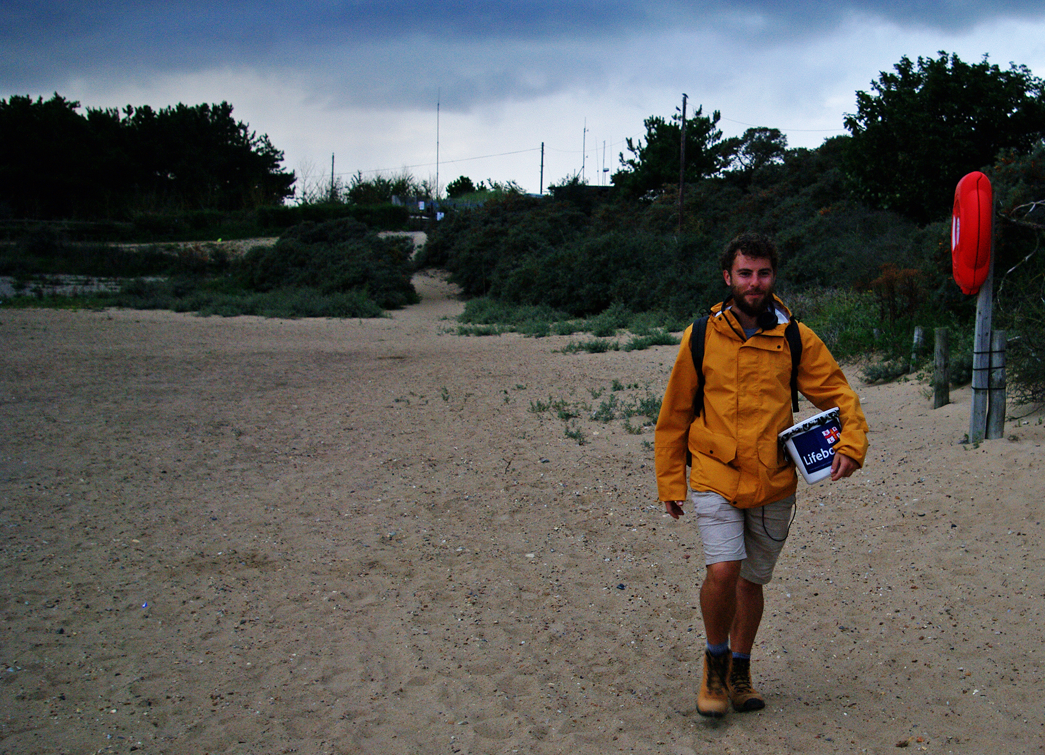 Alex arrives at Wells lifeboat station