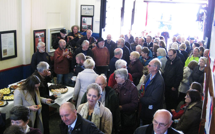 Food afterwards with entertainment from the Blakeney Old Wild Rovers
