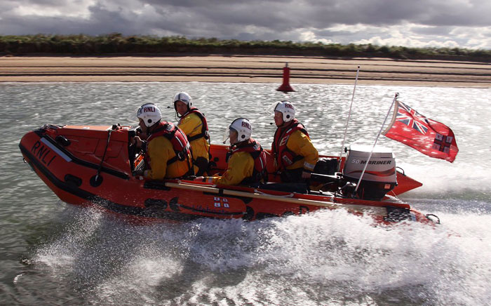 The newly named lifeboat is launched 