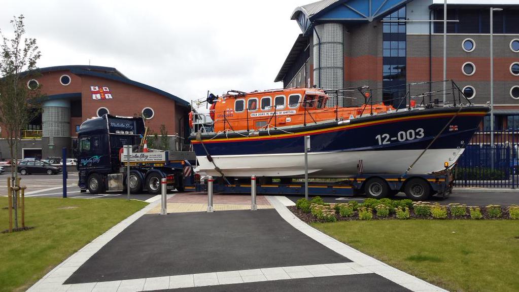 Wells Lifeboat leaves Poole All Weather Lifeboat Centre on 14/9 for the journey back to Wells