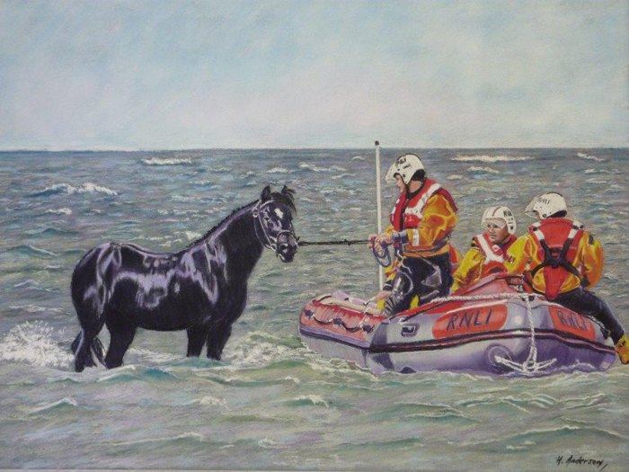Helena Anderson's painting of the 2006 rescue