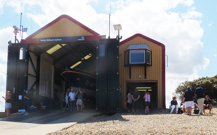 Visitors and crew enjoying the sunshine and the burgers at the annual open day