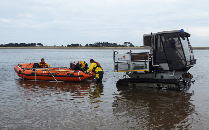 After setting up, the new boat is launched for a brief test run