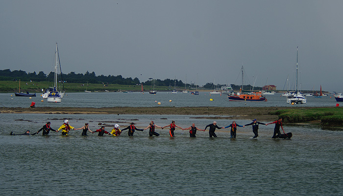 Safely ashore despite having to swim against the ebb, 12/6/16