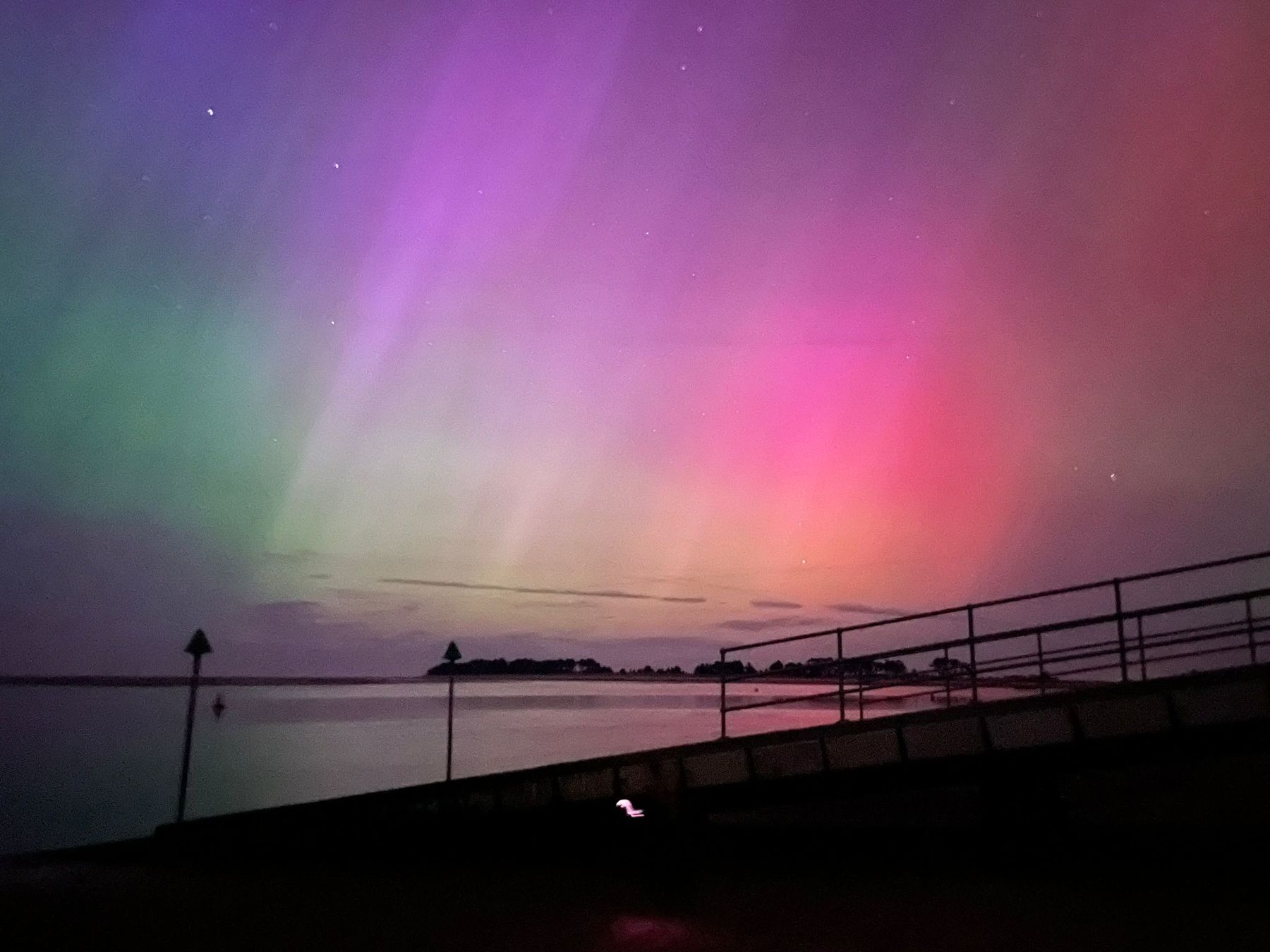 Northern lights over the East Hills and ALB ramp