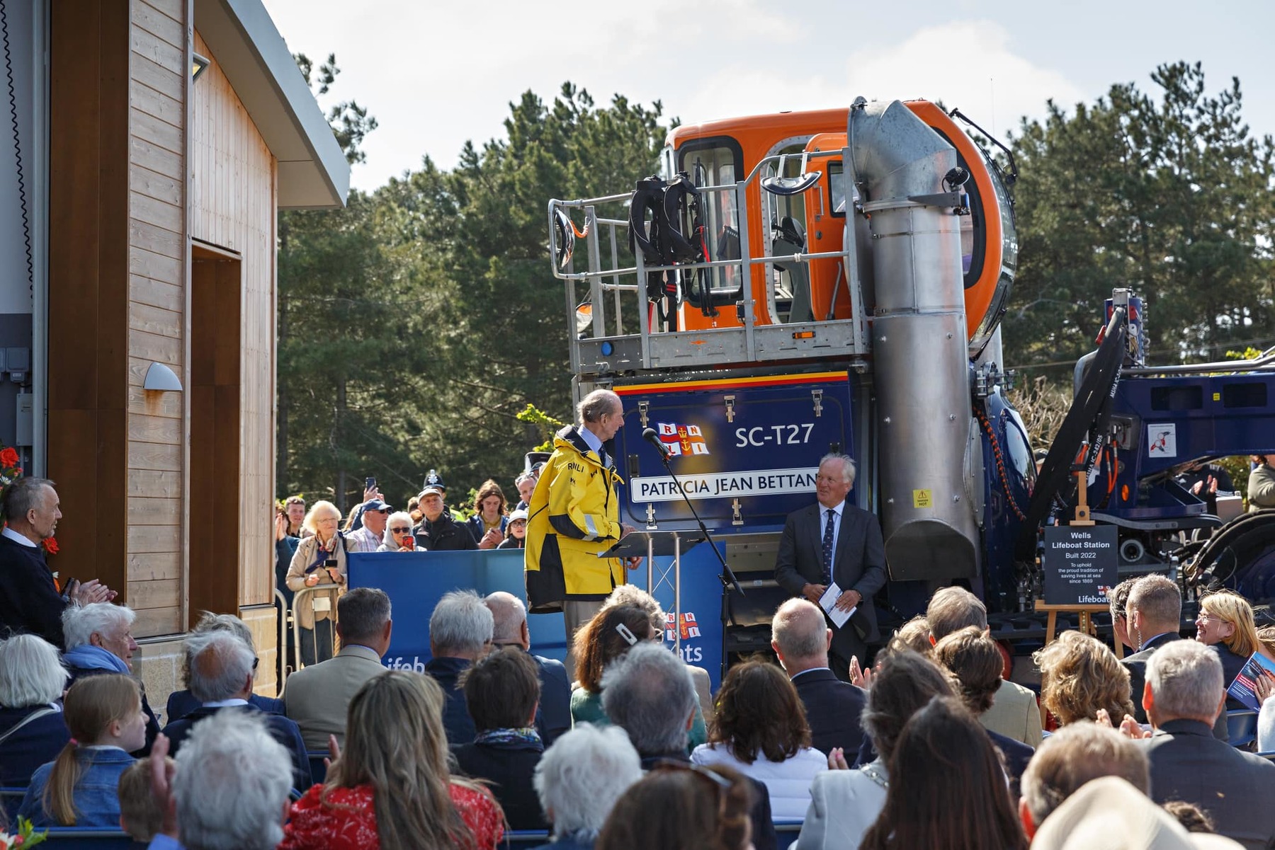 HRH The Duke of Kent naming the new lifeboat