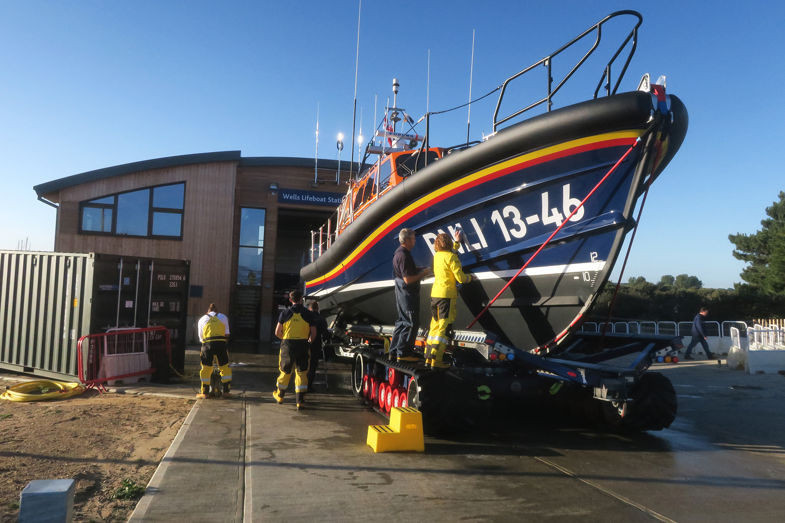 13-46 'Duke of Edinburgh' outside the new boathouse