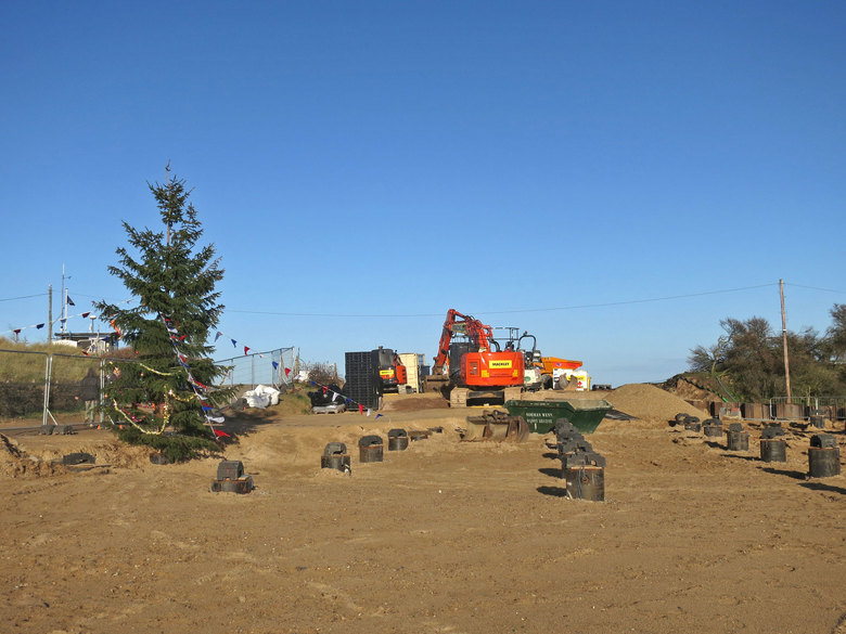 Christmas tree decorated by the crew after an exercise just before the weather turned bad