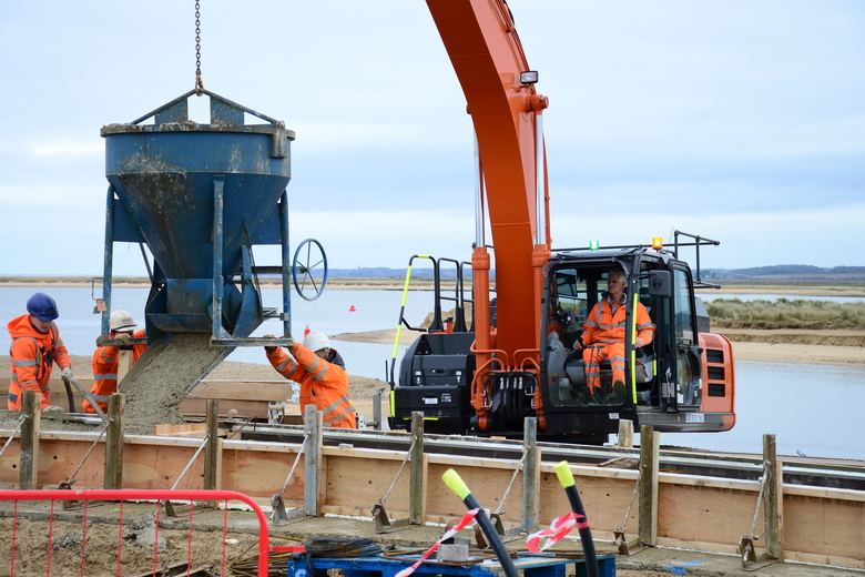 Pouring the capping beam