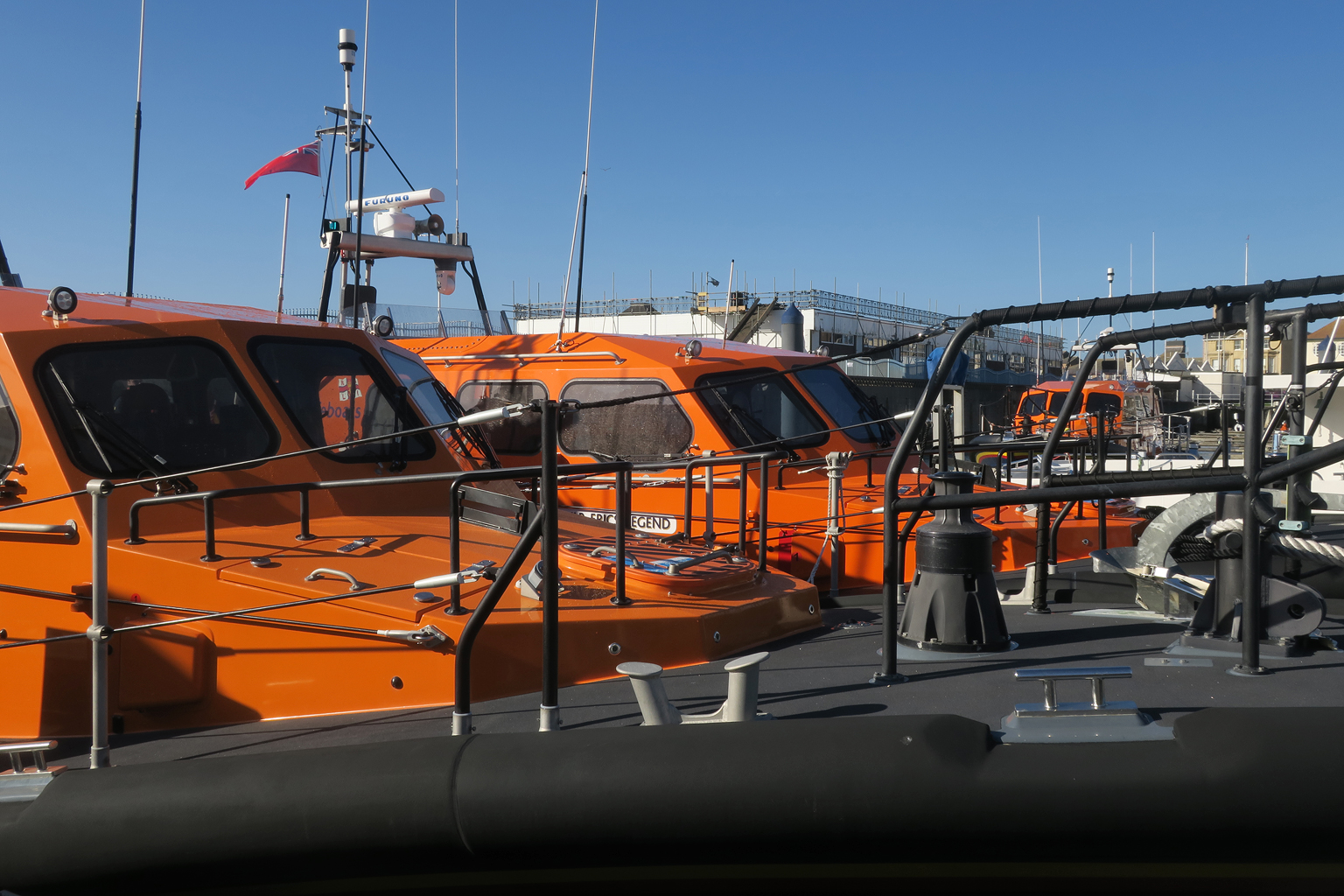 3 Shannons... Lowestoft lifeboat 13-05 (l) relief lifeboat 13-40 (c) and new Wells lifeboat 13-46 (r) in Lowestoft