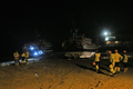 Recovering two lifeboats at once on the south side of the old boathouse