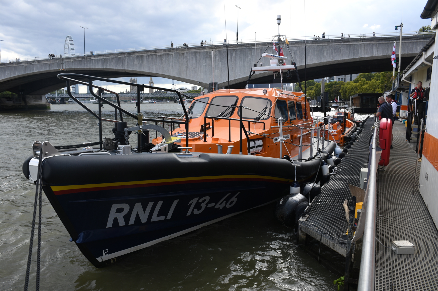 13-46 at Tower lifeboat station on the Thames waiting for the Reflections parade