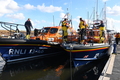 Mersey and Shannon alongside in the outer harbour for a quick brush up and to dress overall