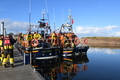 Wells Lifeboat and... Wells Lifeboat! Current and new alongside in the outer harbour