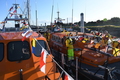 Dressed overall and getting ready to run up to the quay