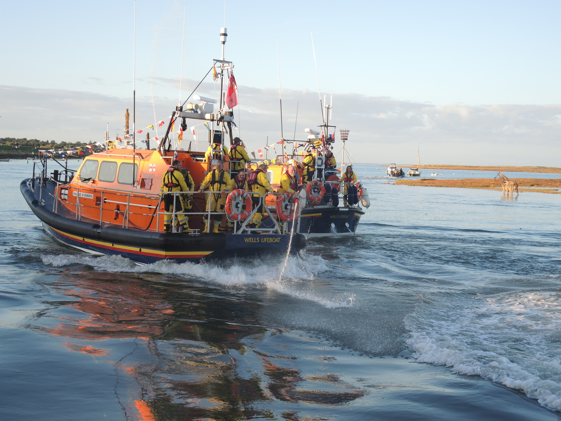 Both lifeboats and the lifeboat horse