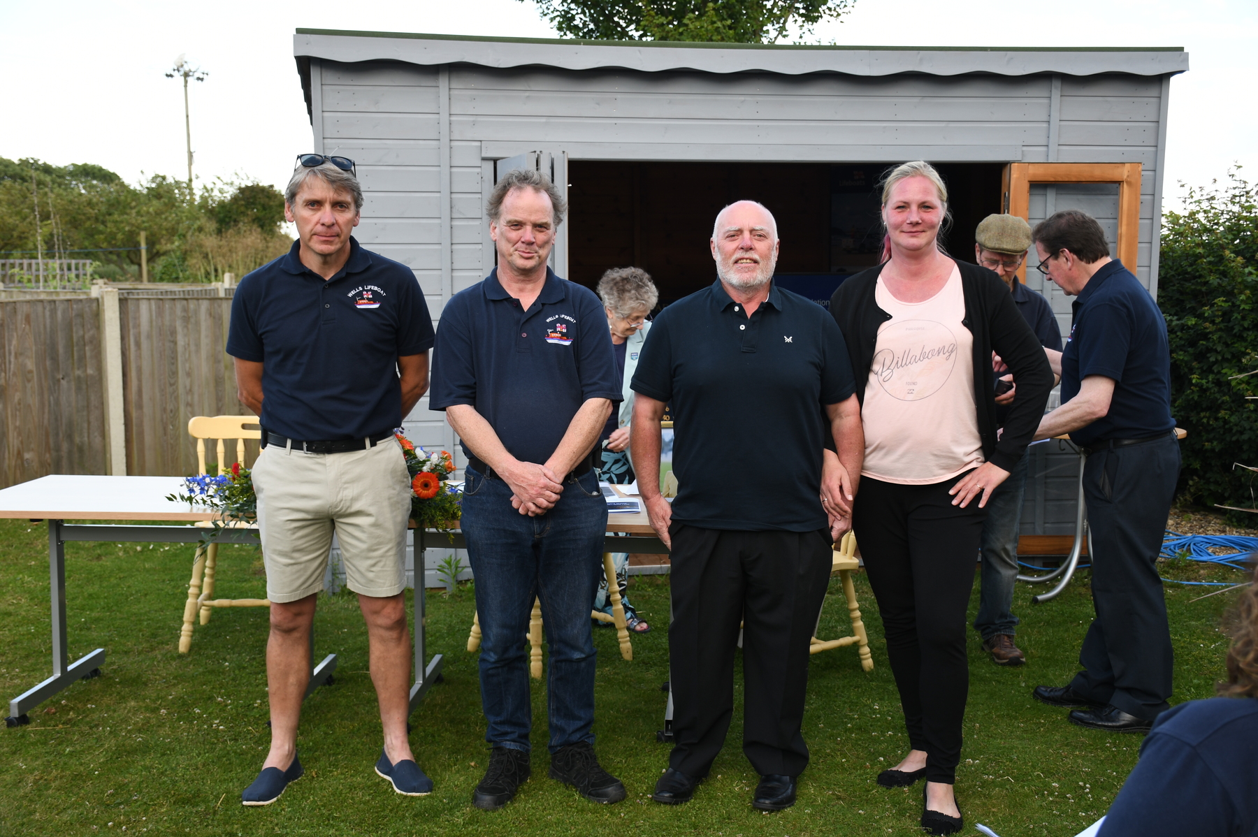 20 year awards for Nicky Beck and Max Phillips, long service certificates for Mick Frary and Regan Smith (collected on his behalf by Evie)