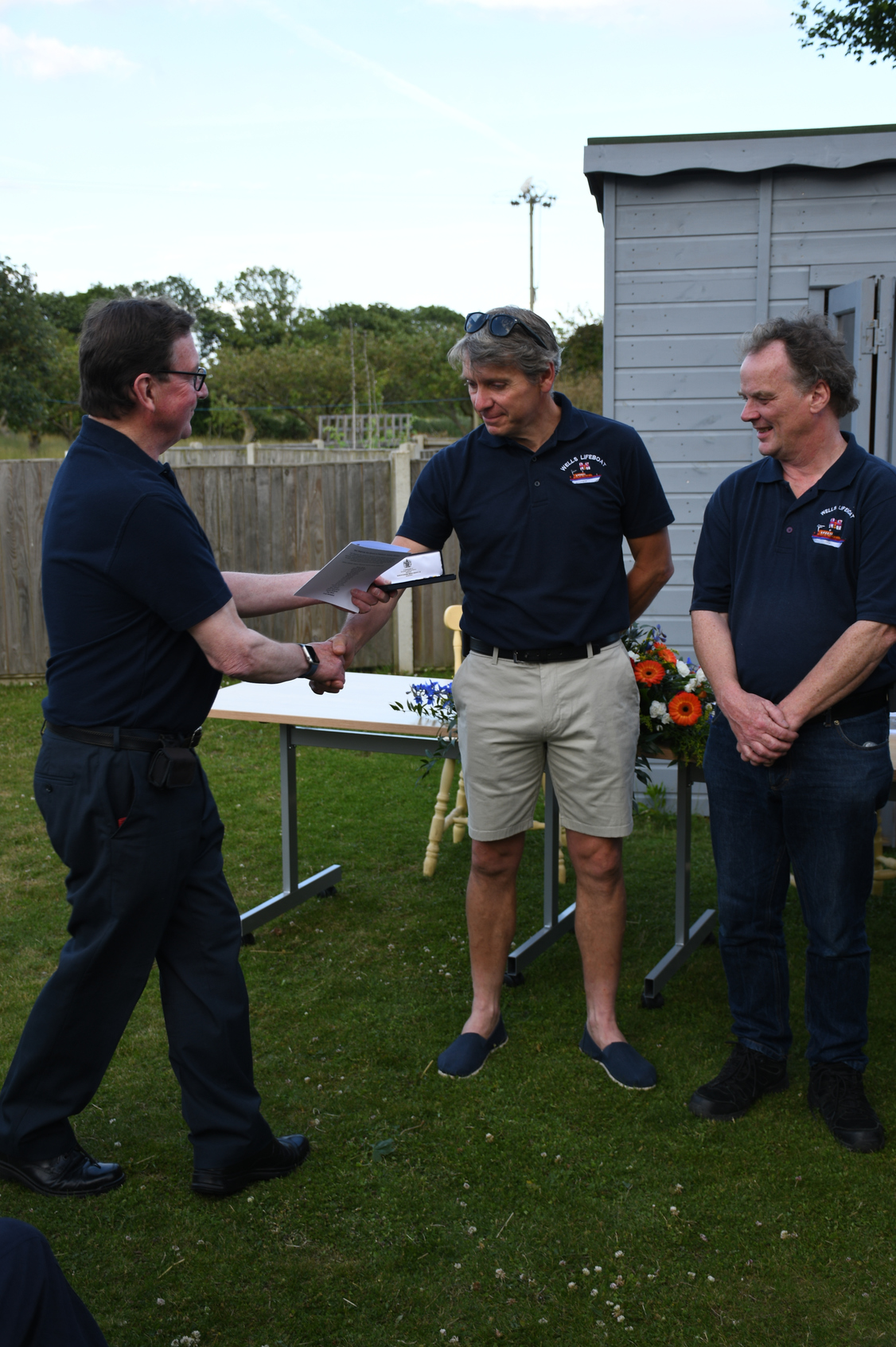 30 year service medal for head launcher and tractor driver Nicky Beck