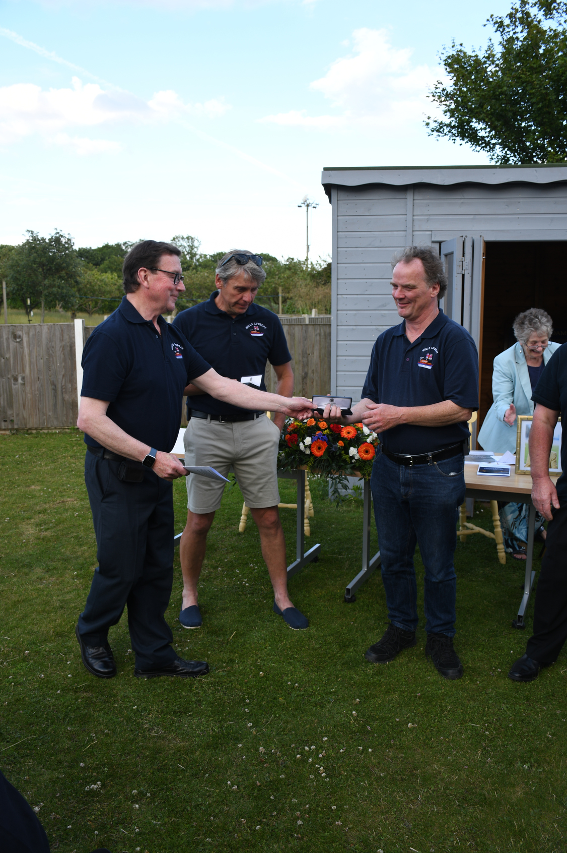 20 year service medal for crew member Max Phillips