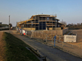 Battens added to exterior walls ready for the final cladding to be installed