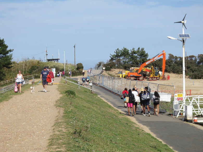 The site is safely fenced off but public access to the beach maintained