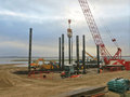 Installing piles for the main building