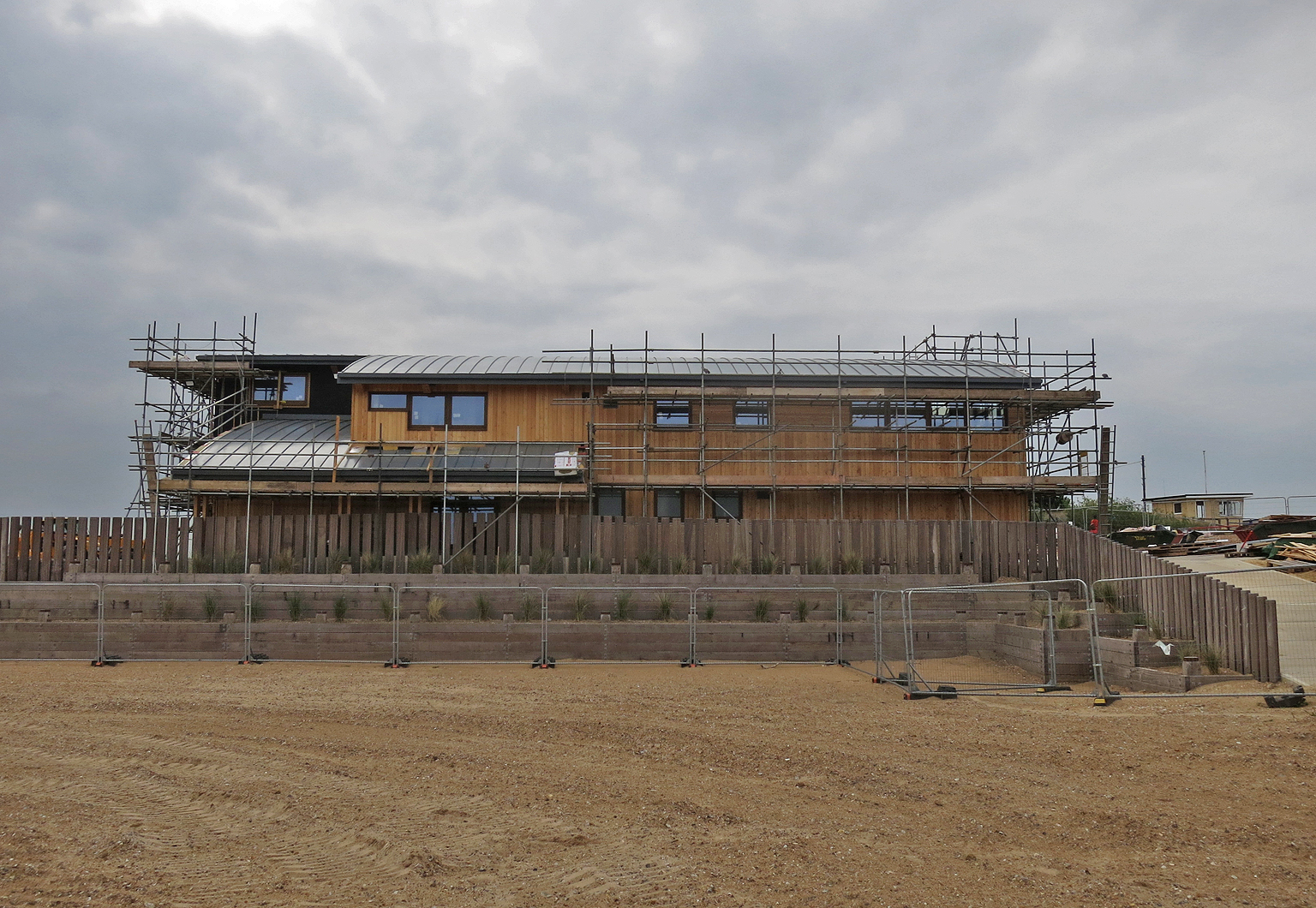 View from the east with most of the cladding in place