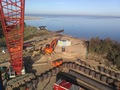 View from the crane northwards to sea