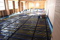 Underfloor heating being installed on the ground floor