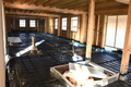 Underfloor heating being installed on the ground floor