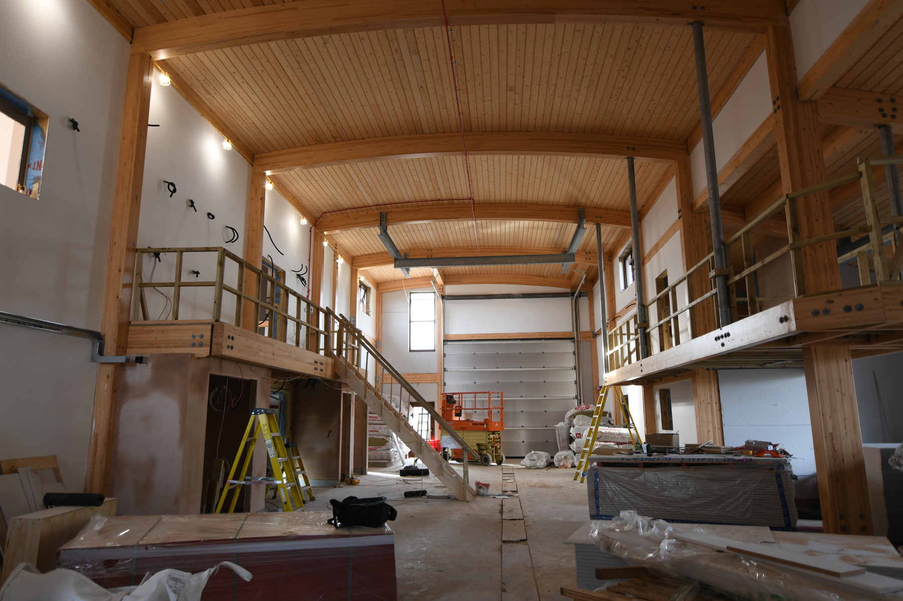 Boat hall looking south towards the rear door and crew door