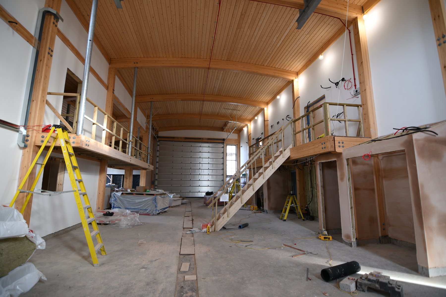 Boat hall looking towards the main door