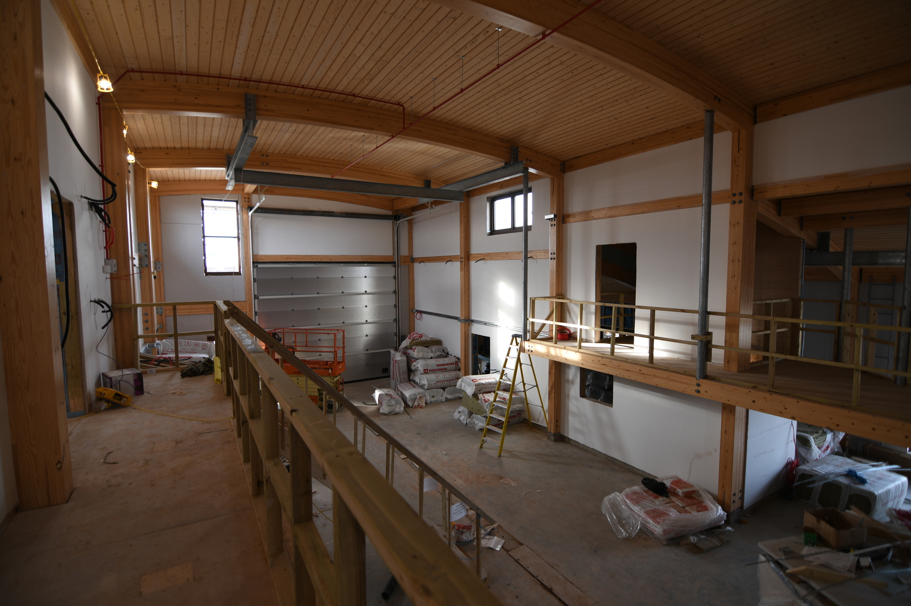 Boat hall viewed from the lifeboat boarding platform