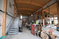 Main boat hall with metal staircase up to the Shannon boarding platform installed