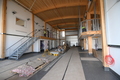 Boat hall with flooring and railings added to boarding and viewing platforms