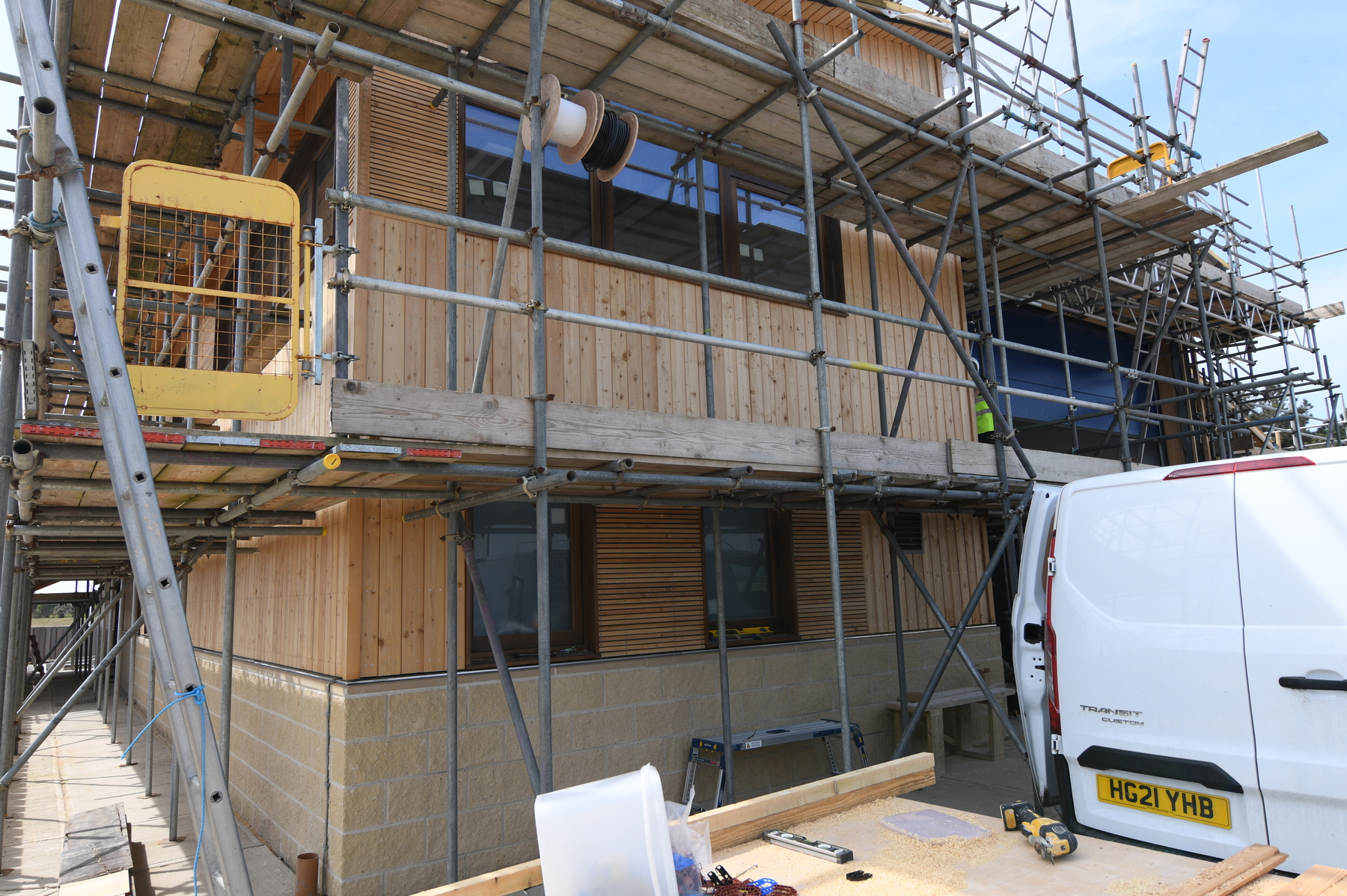 Exterior cladding added to north wall