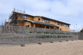 East side of boathuse with cladding installed