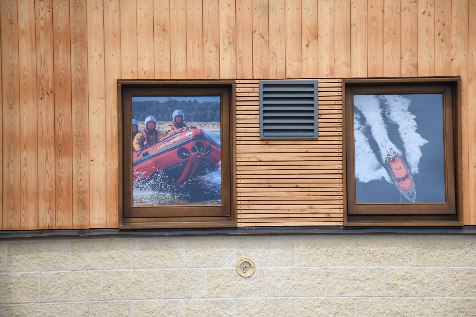 One way privacy film - with images - on the workshop windows