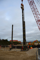 Installing piles for the new building