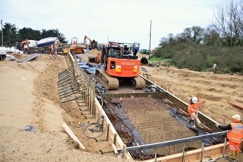 Concrete works for the ILB ramp