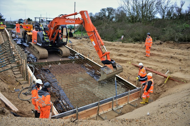 Concrete works for the ILB ramp