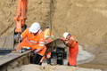 Fastening the steelwork into place