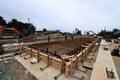 East side of main site with shuttering and reinforcement steel ready for concrete slab to be poured