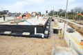 Upstands and damp proof course work on main building