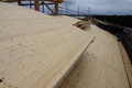Timber roof in place over ILB shed and gift-shop/engagement space