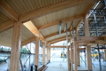 Underside of roof from the shop area looking towards the inshore lifeboat shed