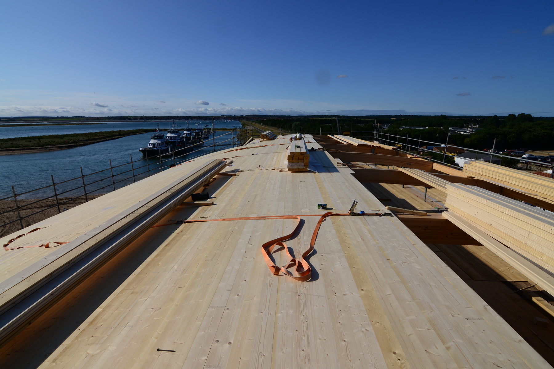 Main roof being planked