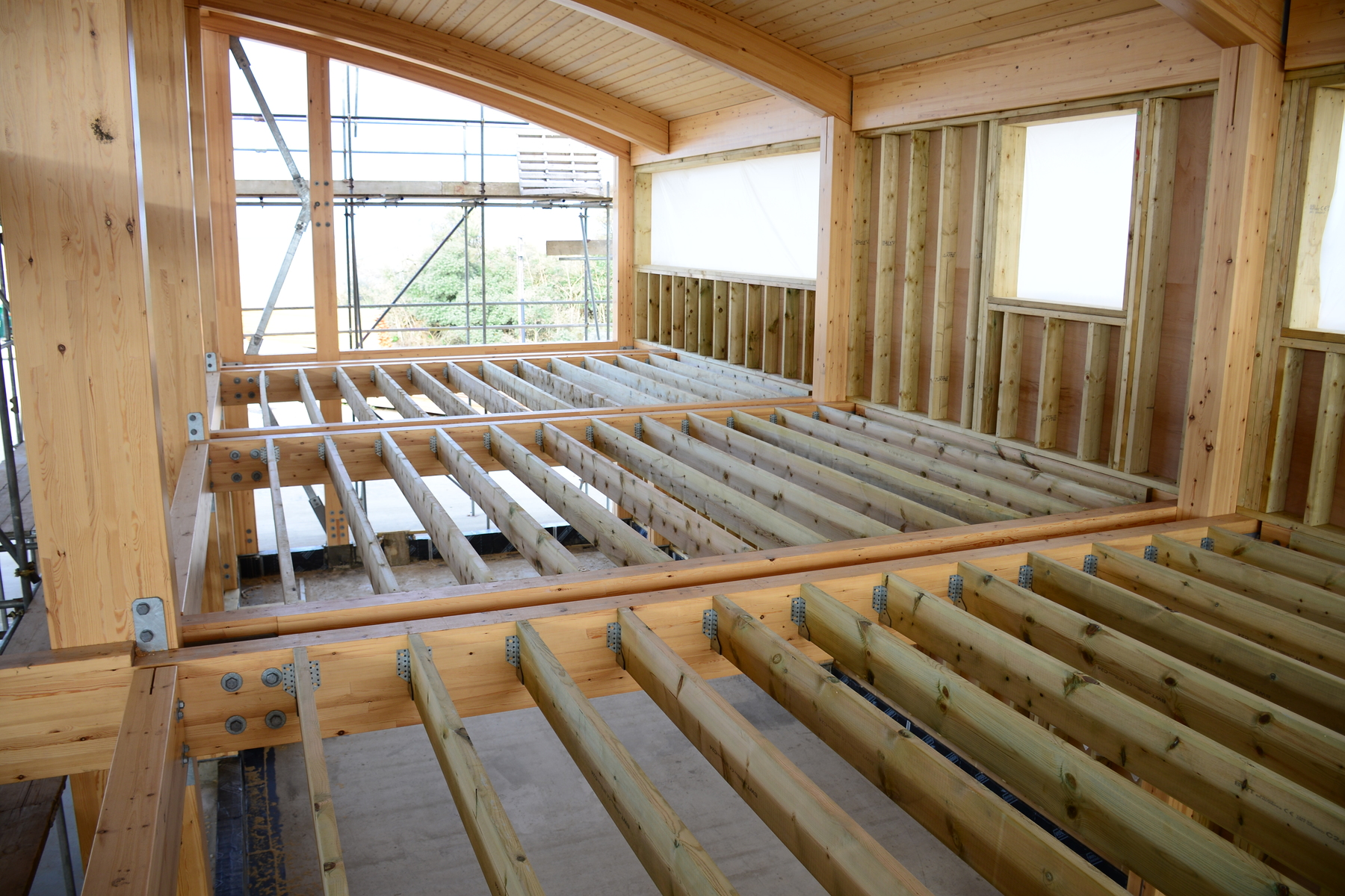 'Upstairs' looking north at what will be the crew room