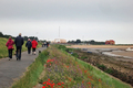 View from along the beach bank